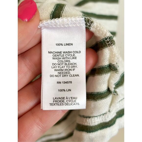 Vineyard vines linen striped tee size small - Picture 6 of 7